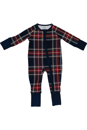 Christmas Plaid Zipper Pajama | Bamboo | Baby Essentials
