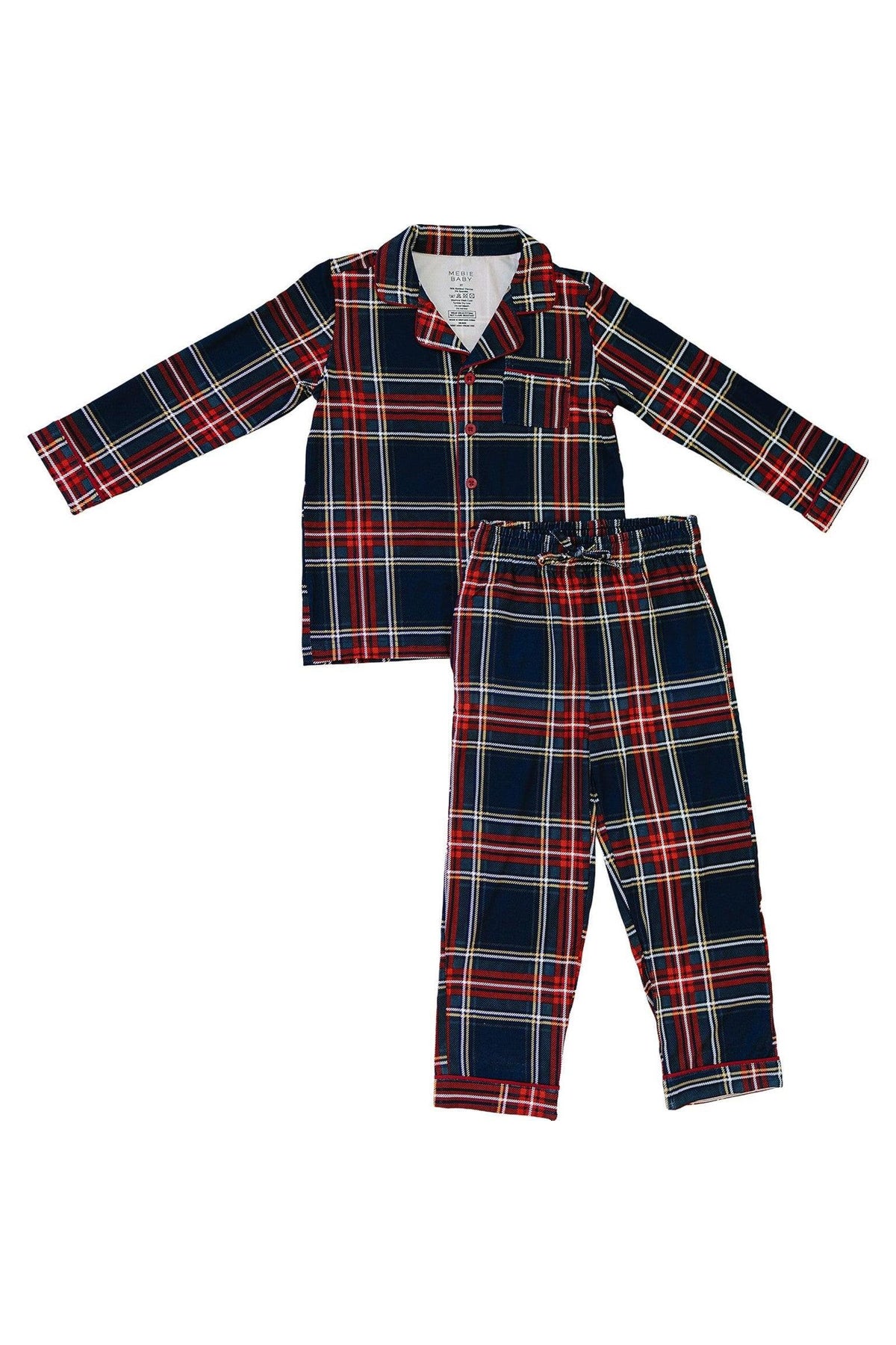 Christmas Plaid Collared Pajama Set | Bamboo