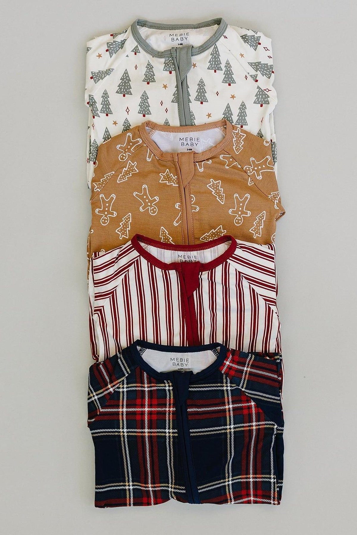 Red Stripes Zipper Pajama | Bamboo | Baby Essentials