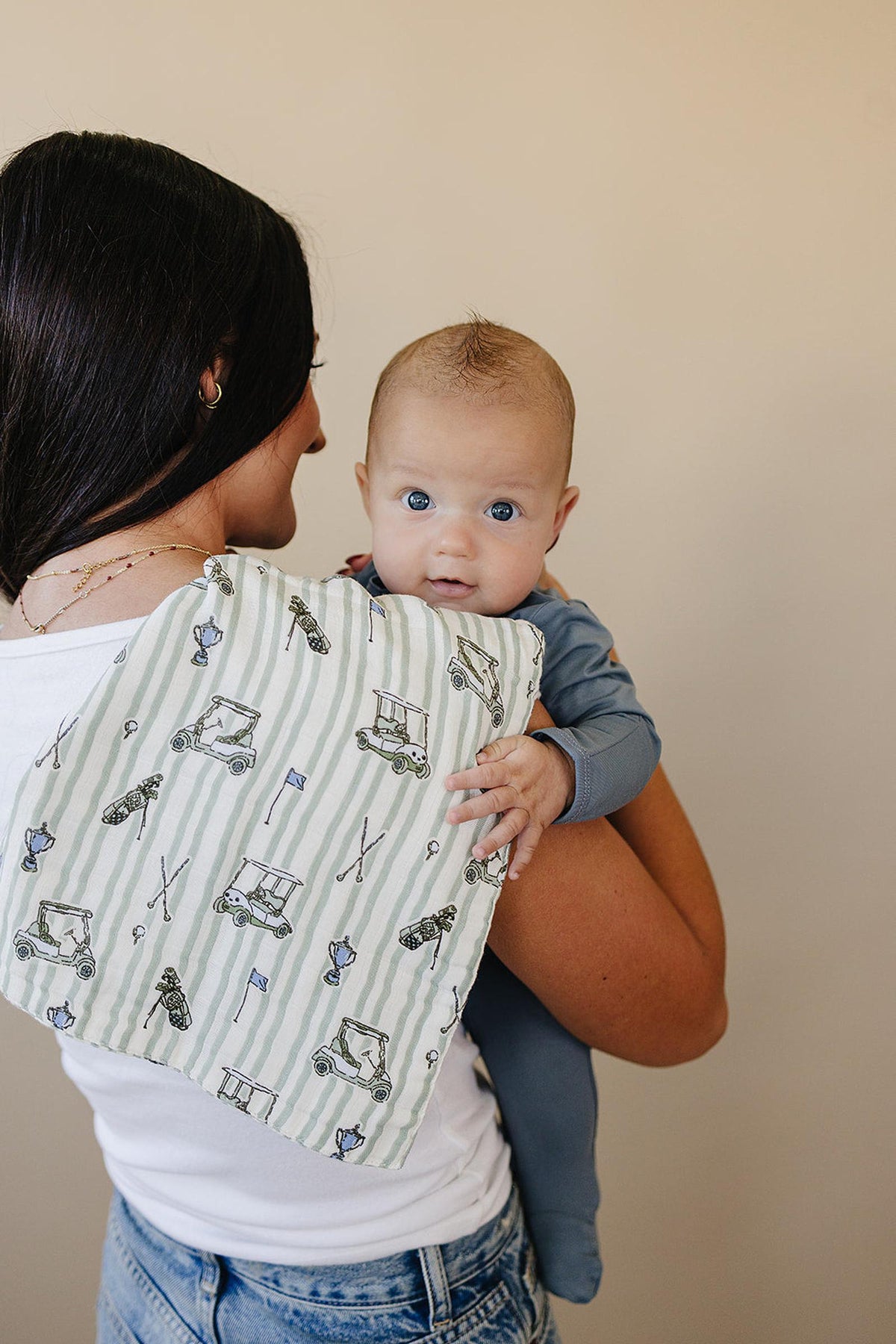 Tee Time Muslin Burp Cloth