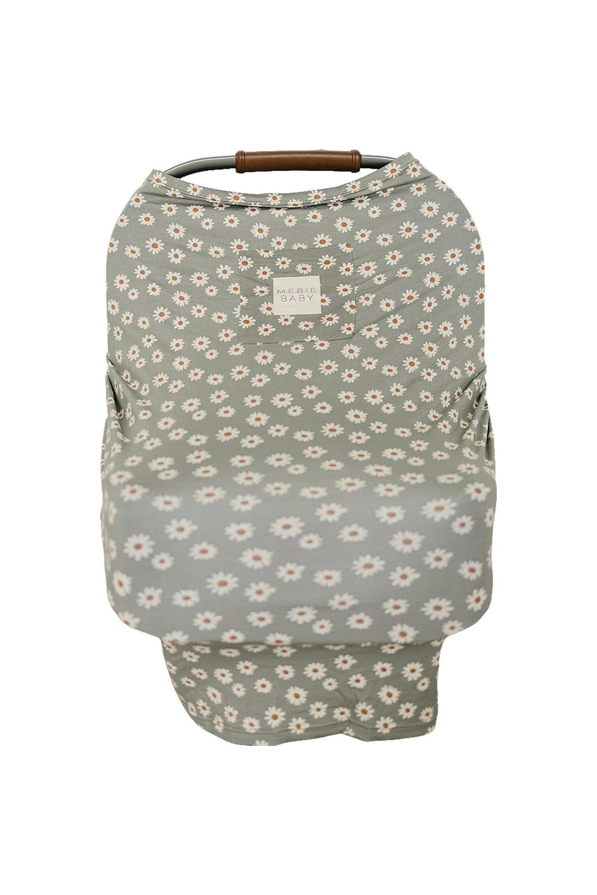 Light Green Daisy Multi-Use | Bamboo | Car Seat & Nursing Cover