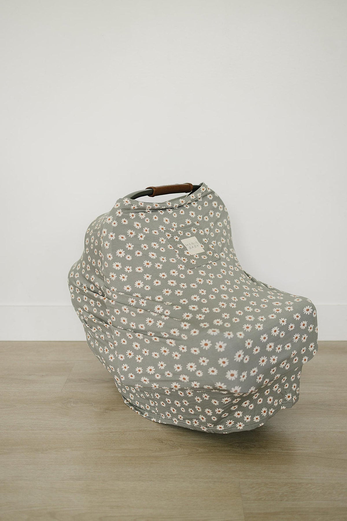 Light Green Daisy Multi-Use | Bamboo | Car Seat & Nursing Cover