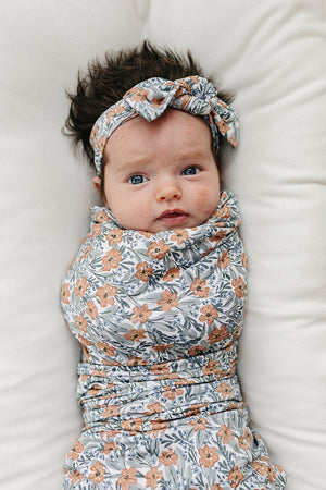 Dainty Meadow Stretch  Swaddle Blanket | Bamboo | Baby Essentials