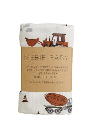 Construction Trucks Stretch Swaddle | Bamboo | Baby Essentials