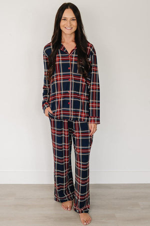 Adult Christmas Plaid Pajama Set | Family Matching Collection | Bamboo