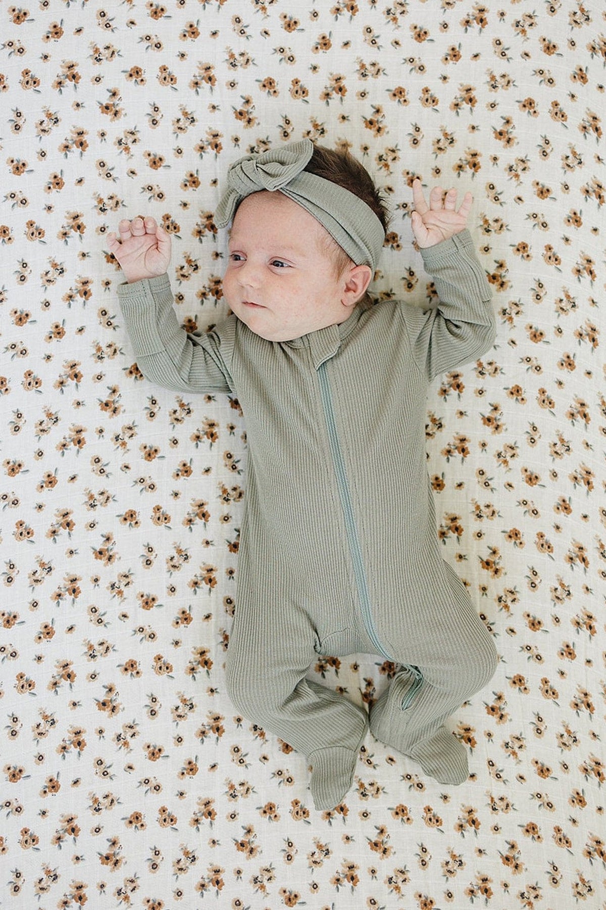 Mebie Baby  Autumn Bloom Muslin Crib Sheet | 100% Cotton | Baby Essentials