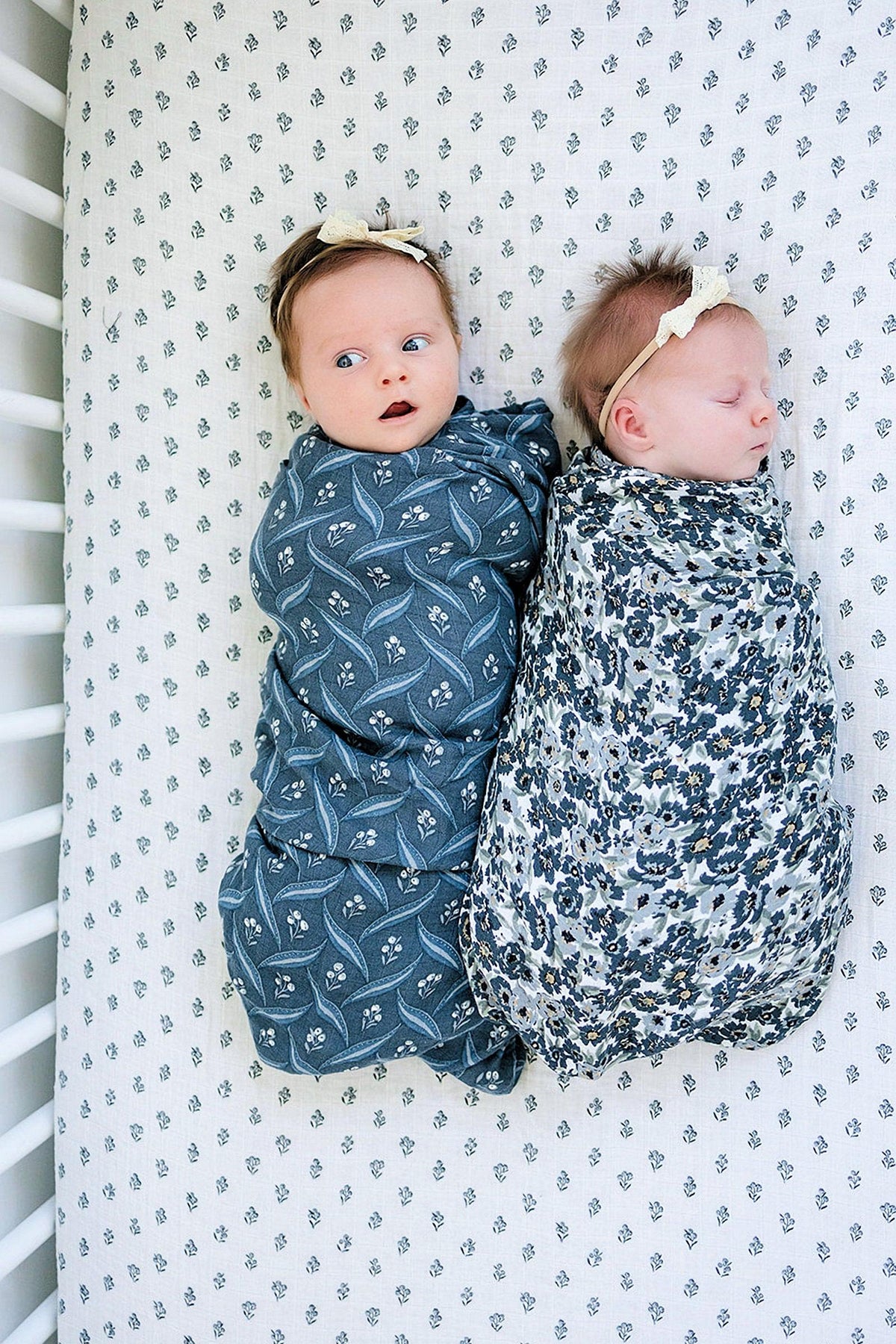 Mebie Baby  Cream Berry Muslin Crib Sheet | 100% Cotton | Baby Essentials