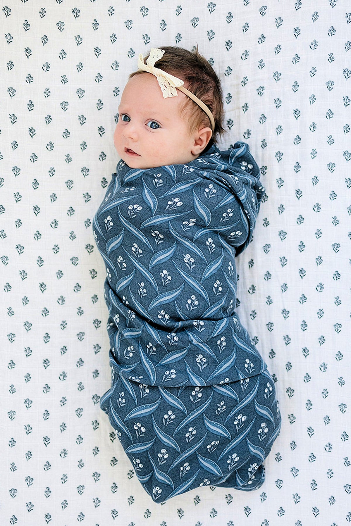 Mebie Baby  Cream Berry Muslin Crib Sheet | 100% Cotton | Baby Essentials