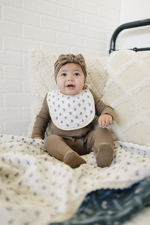 Cream Berry Classic Muslin Bib | 100% Cotton | Baby Essentials