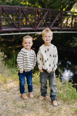 Pine Tree Knit Sweater | 100% Cotton