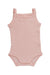 Baby Girl Pink Bow Pointelle Tank Bodysuit | Cotton