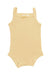 Baby Girl Yellow Bow Pointelle Tank Bodysuit | Cotton