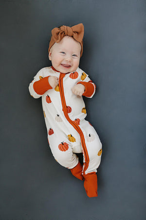Pumpkin Patch Harvest Zipper Pajama| Bamboo