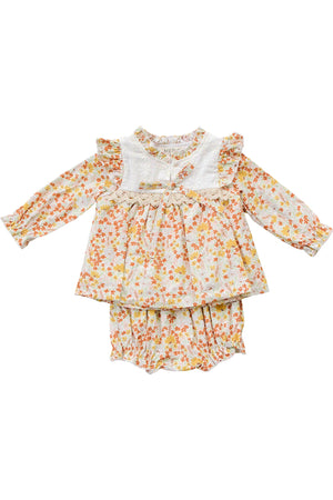 Baby Girl Honey Blossom Bloomer Set | Cotton