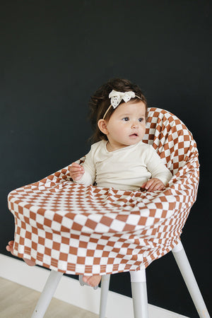 Rust Checkered Multi-Use | Bamboo | Car Seat & Nursing Cover