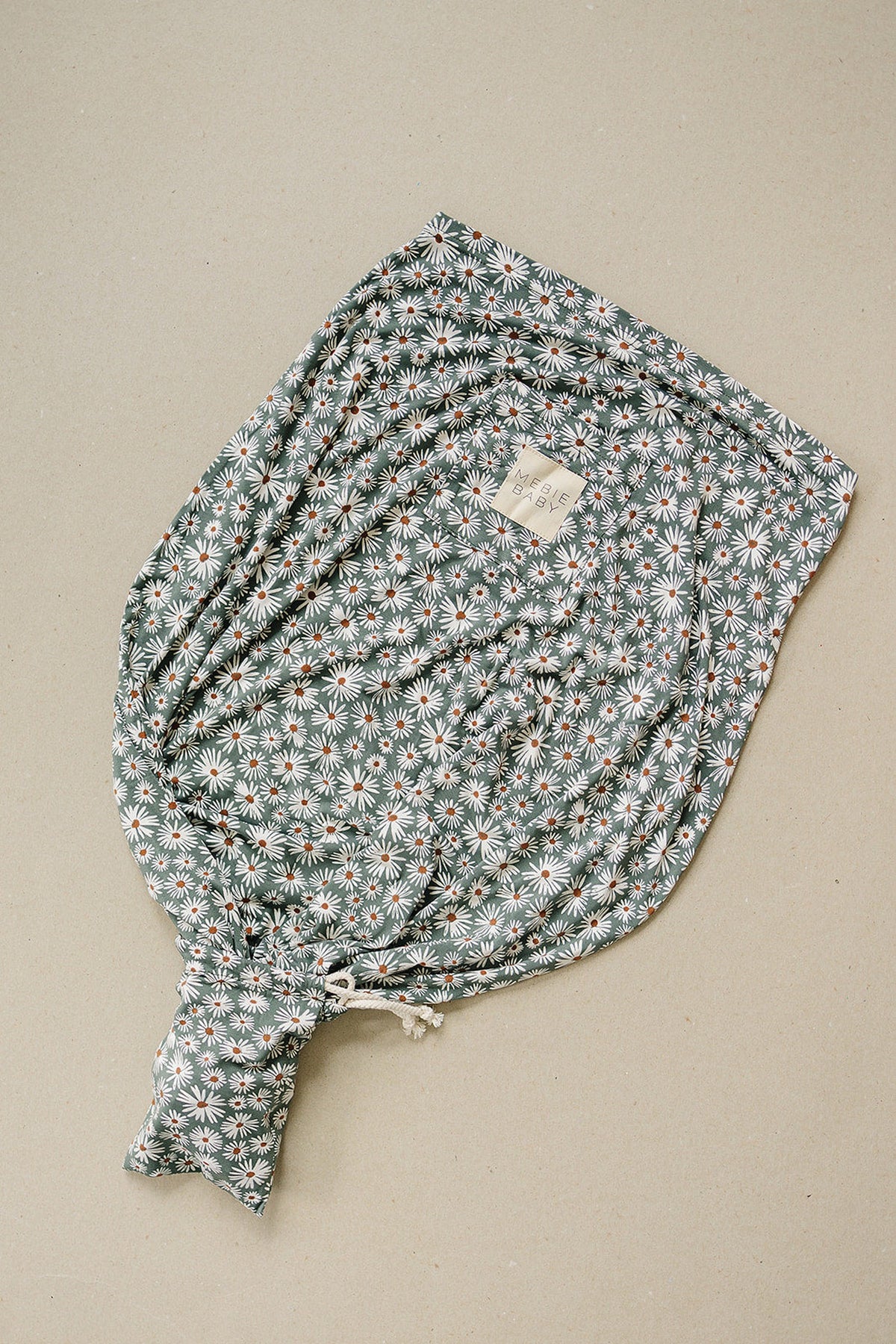 Mebie Baby  Dark Green Daisy Multi-Use | Bamboo | Car Seat & Nursing Cover