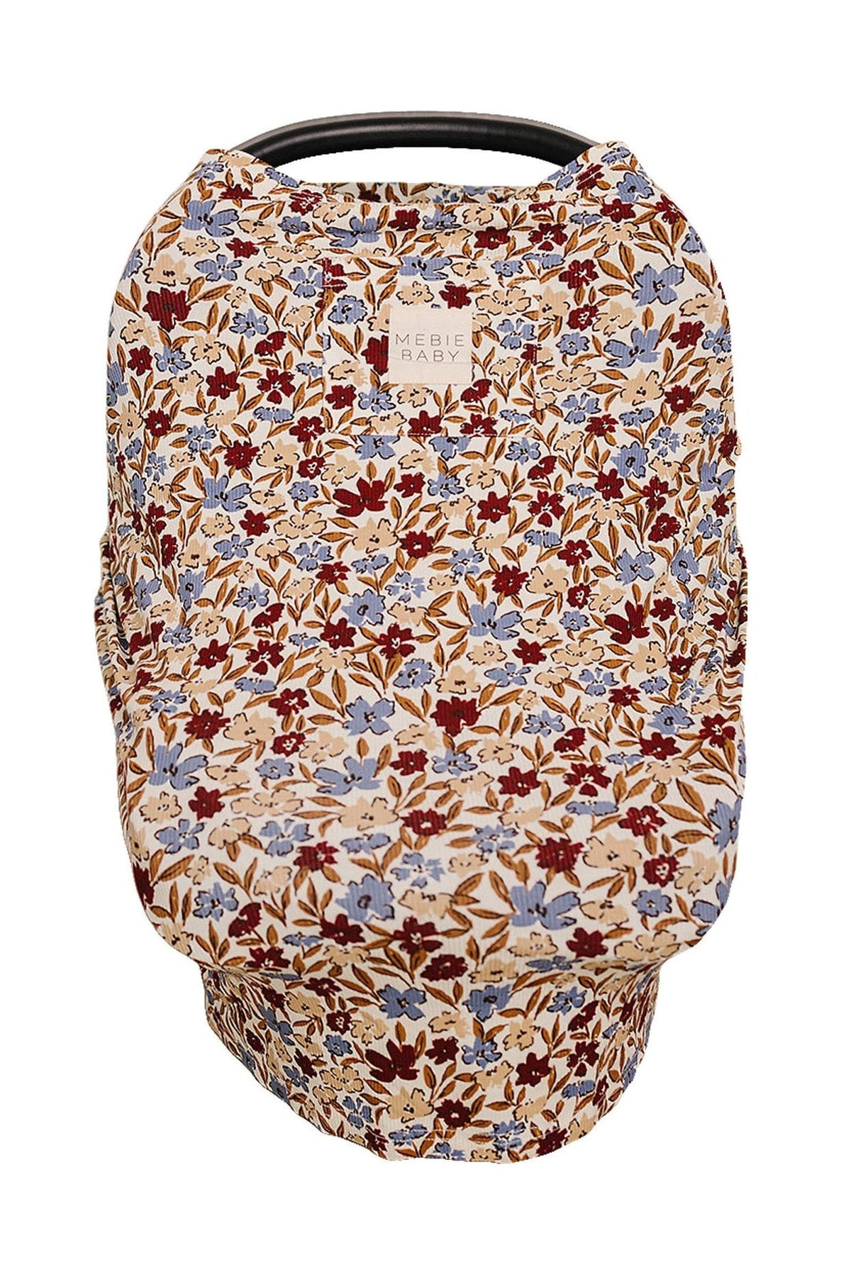 Mebie Baby multi-use cover features a desert floral design in soft, breathable bamboo fabric, perfect for various uses.