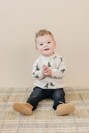 Pine Tree Knit Sweater | 100% Cotton