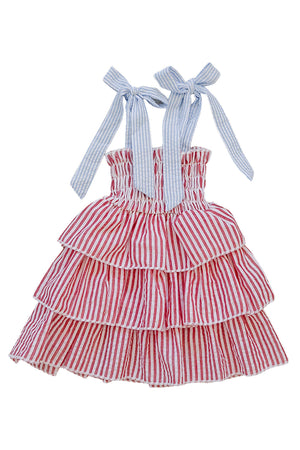 Stripe Ruffle Dress | Cotton
