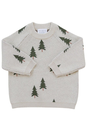 Pine Tree Knit Sweater | 100% Cotton