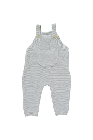 Grey Knit Overalls | 100% Cotton