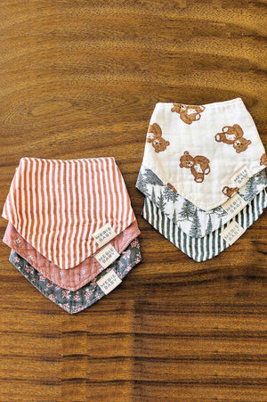 Pink Stripes Classic Muslin Bib | 100% Cotton | Baby Essentials