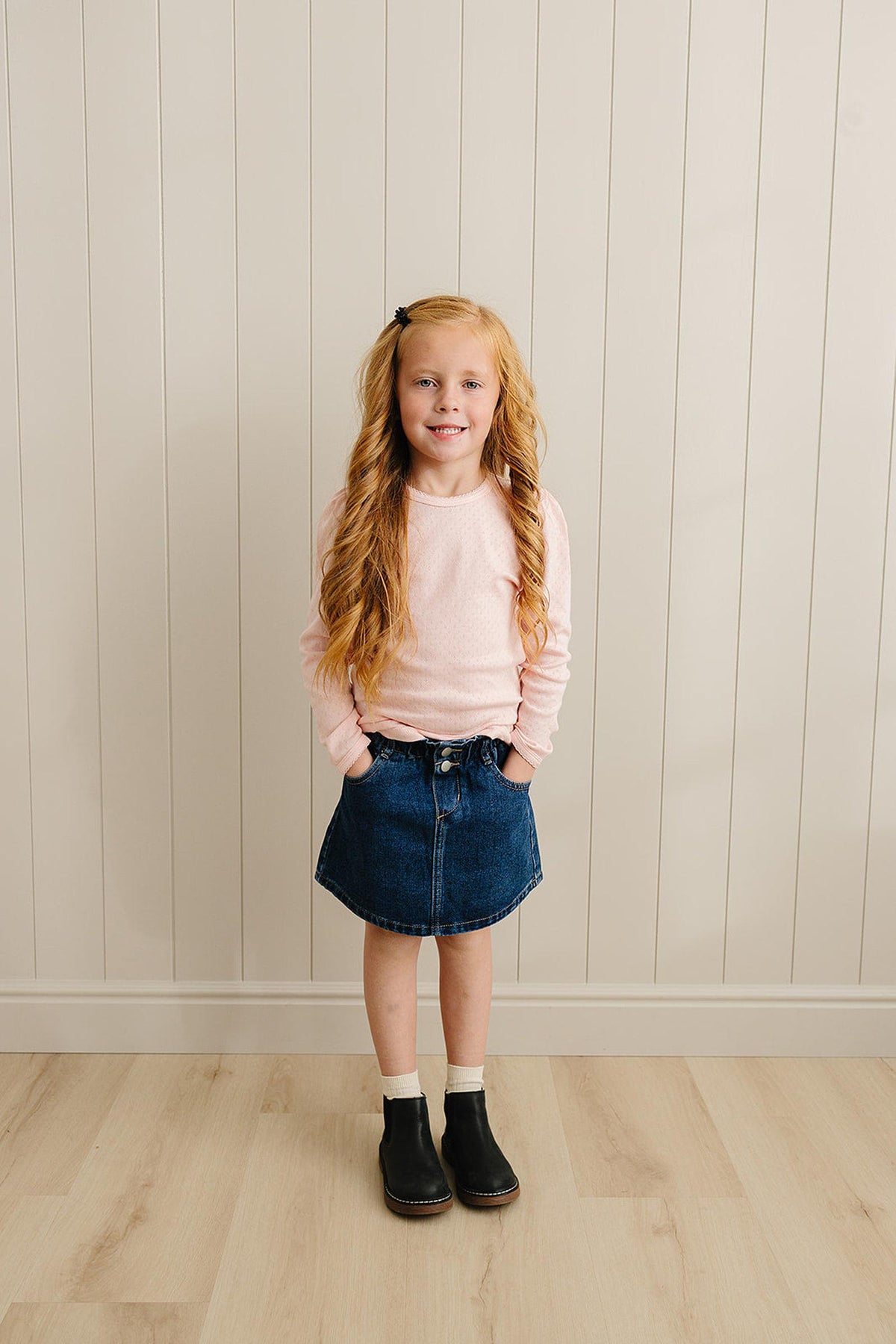 Mebie Baby  Dark Wash Denim Skirt | 100% Cotton