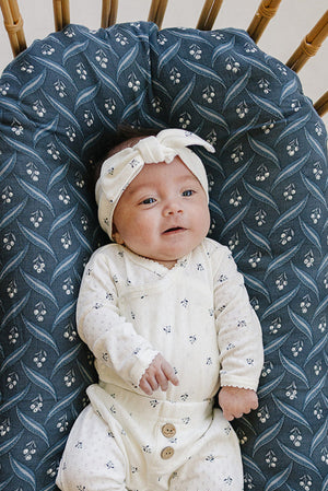Berry Pointelle Cotton Head Wrap