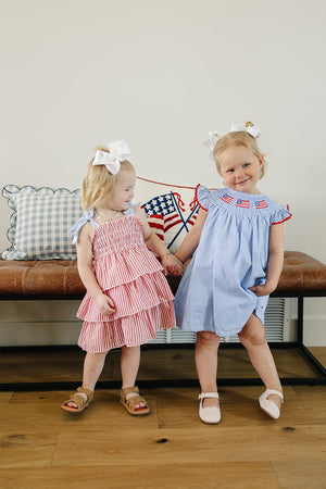Stripe Ruffle Dress | Cotton