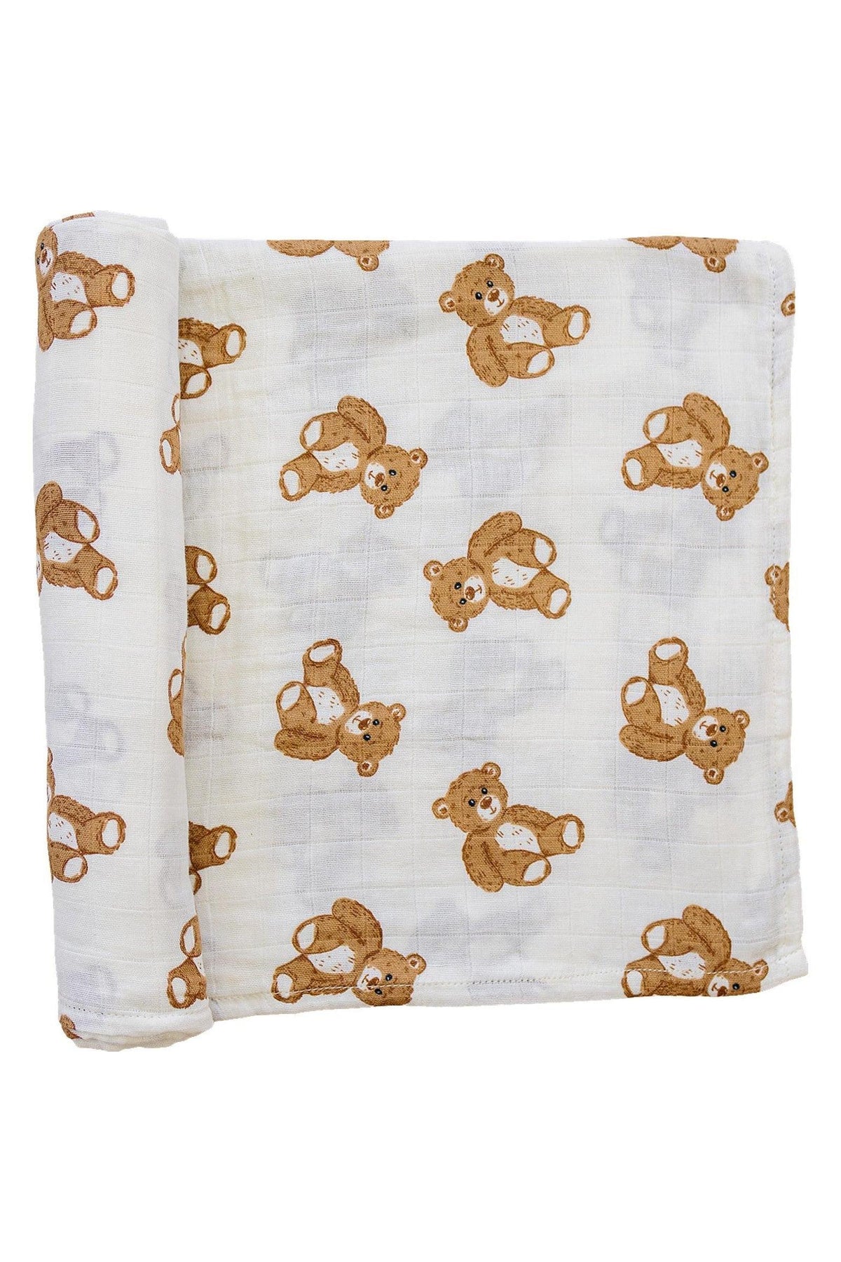 Teddy Bear Muslin Swaddle Blanket | 100% Cotton