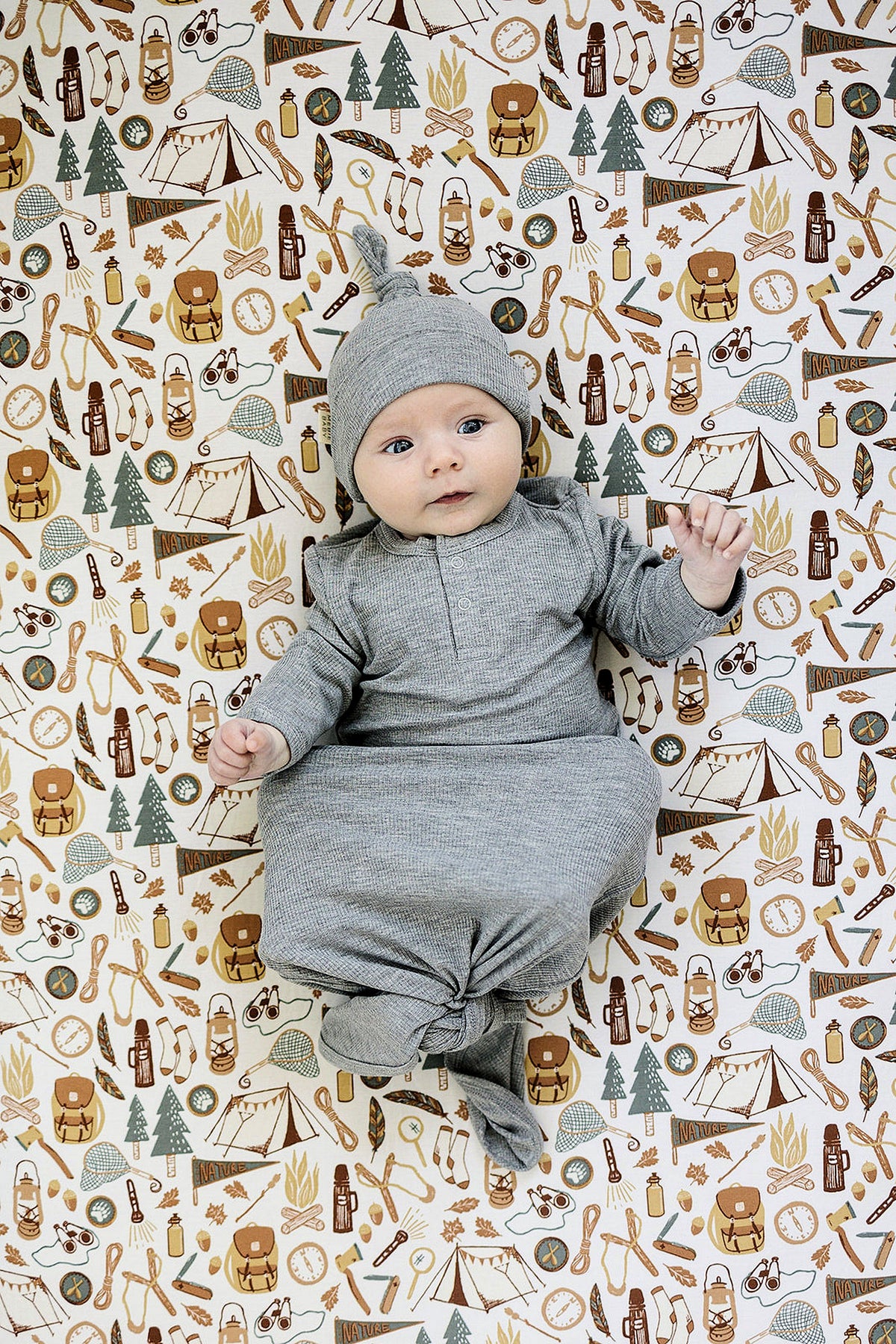 Heather Grey Ribbed Newborn Knot Hat | Bamboo | Newborn  | Baby Essentials