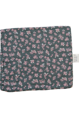 Mebie Baby Olive Bloom Muslin Burp Cloth, 100% Cotton, Baby Essentials