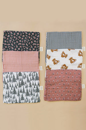 Green Stripes Muslin Burp Cloth  | 100% Cotton | Baby Essentials