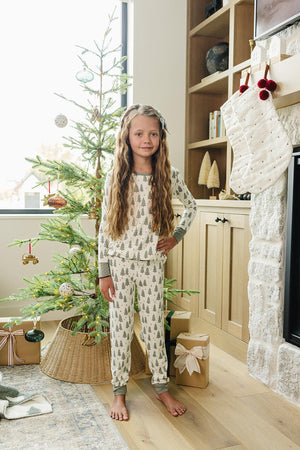 Christmas Trees Cozy Pajama Set | Bamboo
