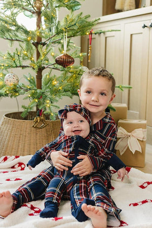 Christmas Plaid Zipper Pajama | Bamboo | Baby Essentials