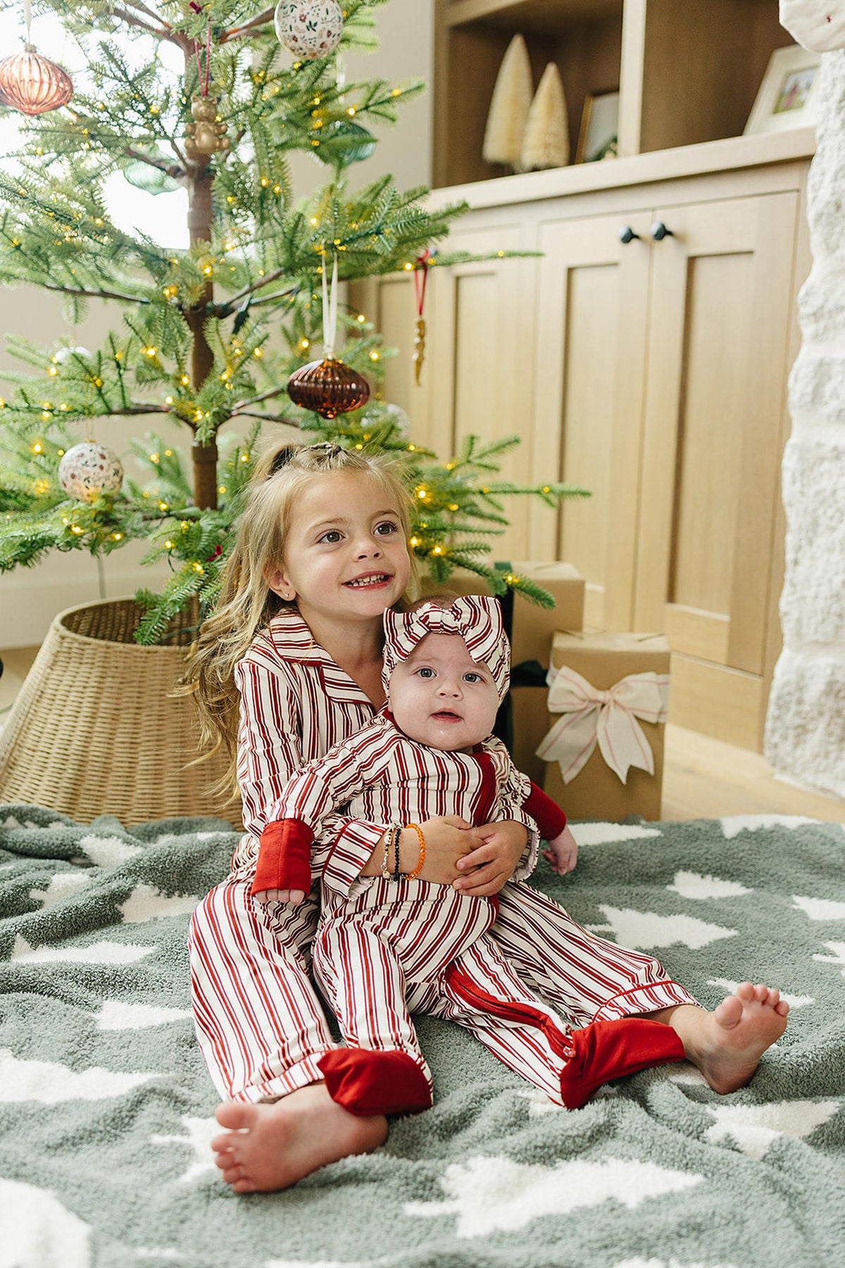 Red Stripes Zipper Pajama | Bamboo | Baby Essentials