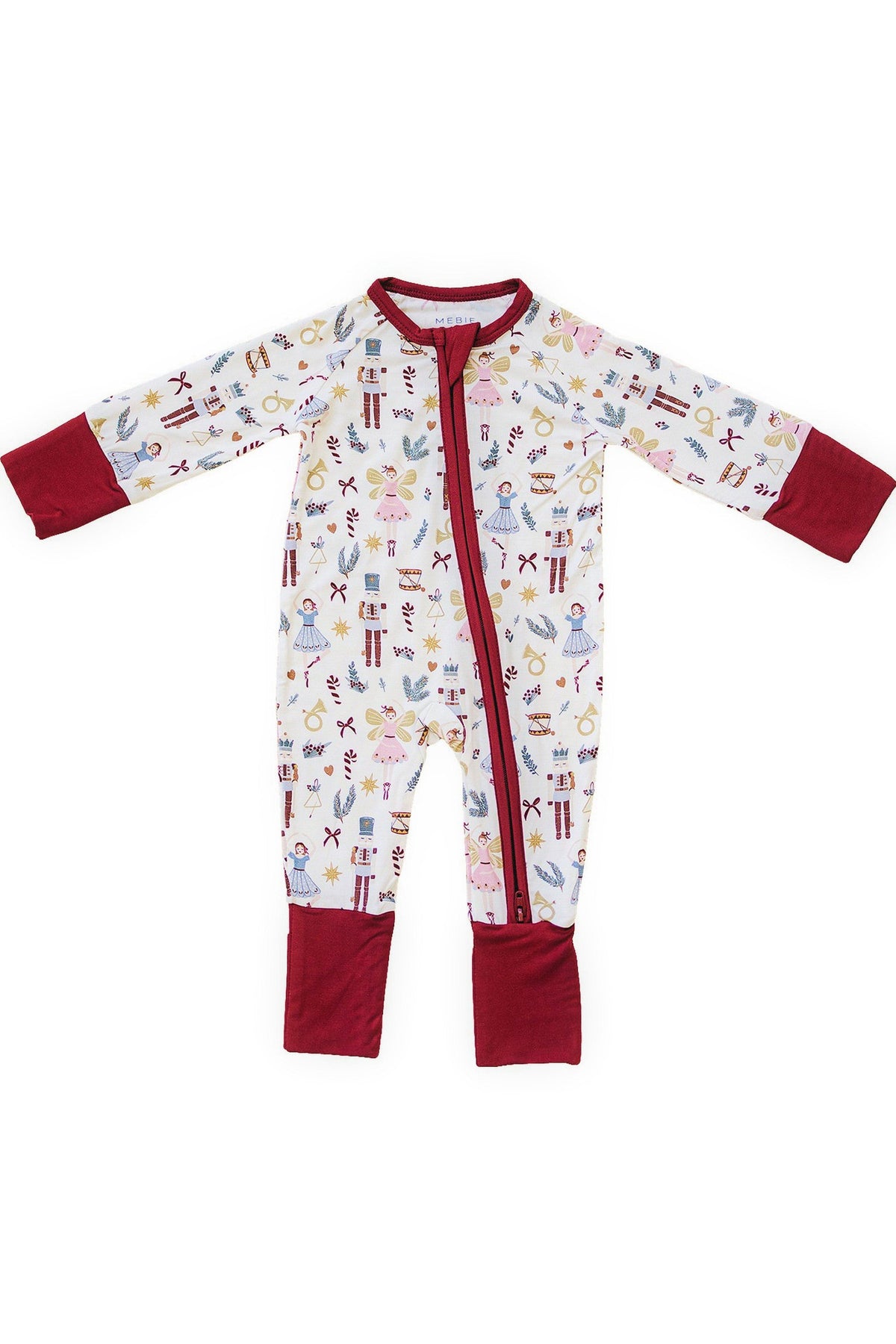 Red Nutcracker Zipper Pajama | Bamboo | Baby Essentials