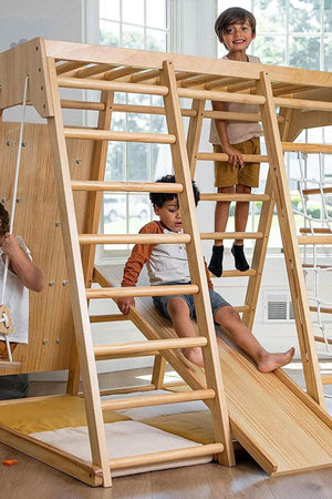 Magnolia - Wooden 7-in-1 Climber, Slide, Gym, Playset | Indoor |  New Zealand FSC-certified pinewood