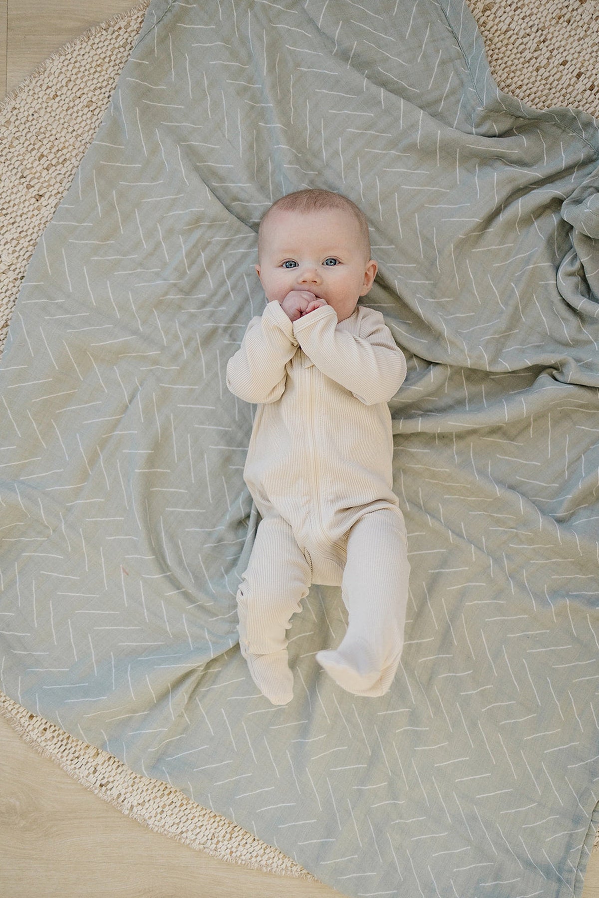 Mebie Baby  Desert Sage Muslin Crib Quilt | 100% Cotton | Baby Essentials
