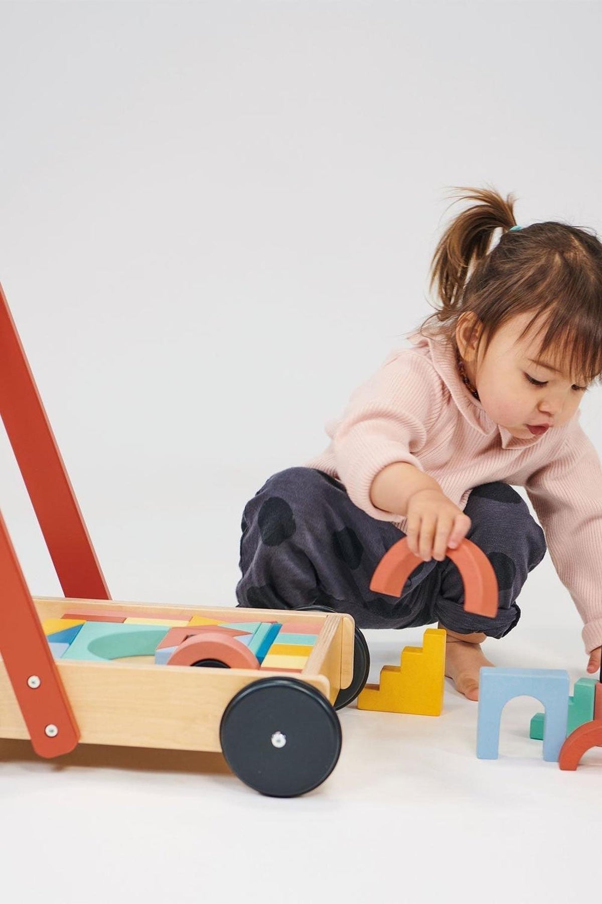 Bambino Block Trolley | Mentari Wooden Toys