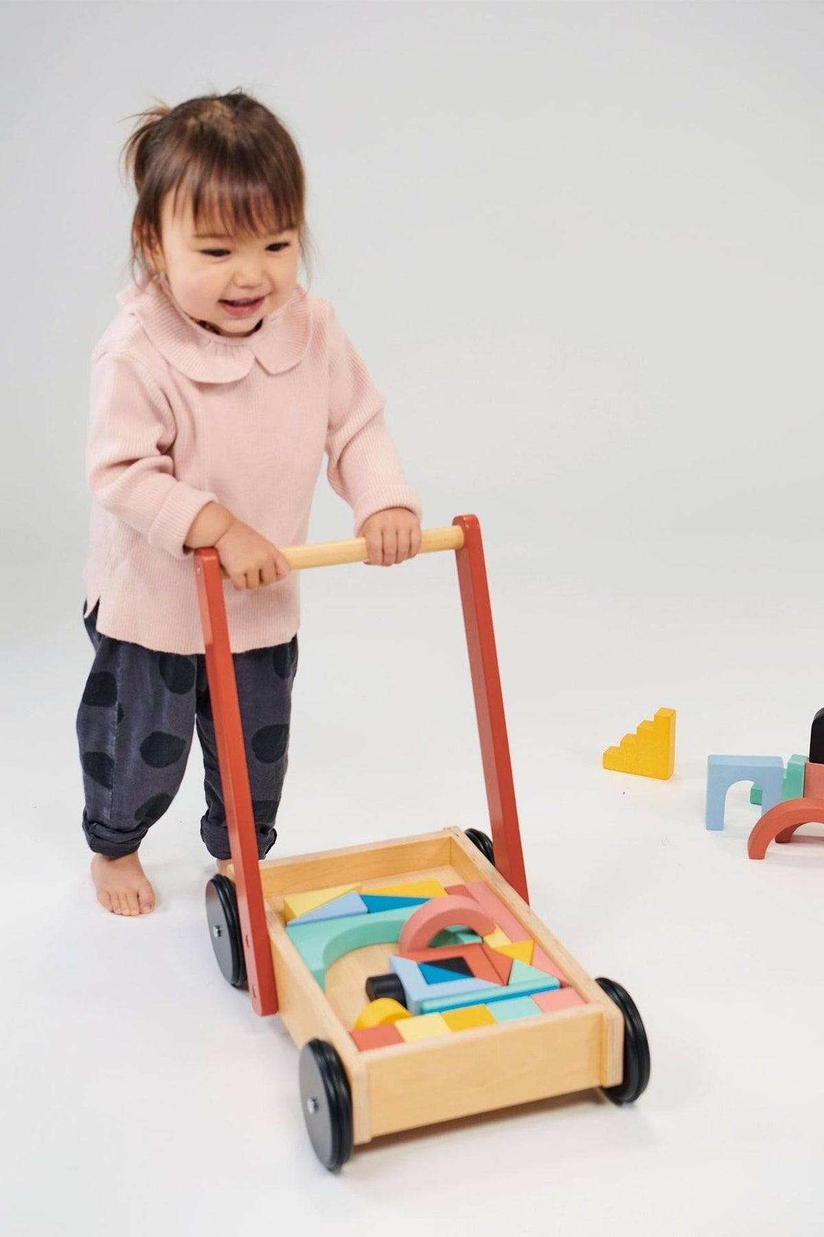Bambino Block Trolley | Mentari Wooden Toys