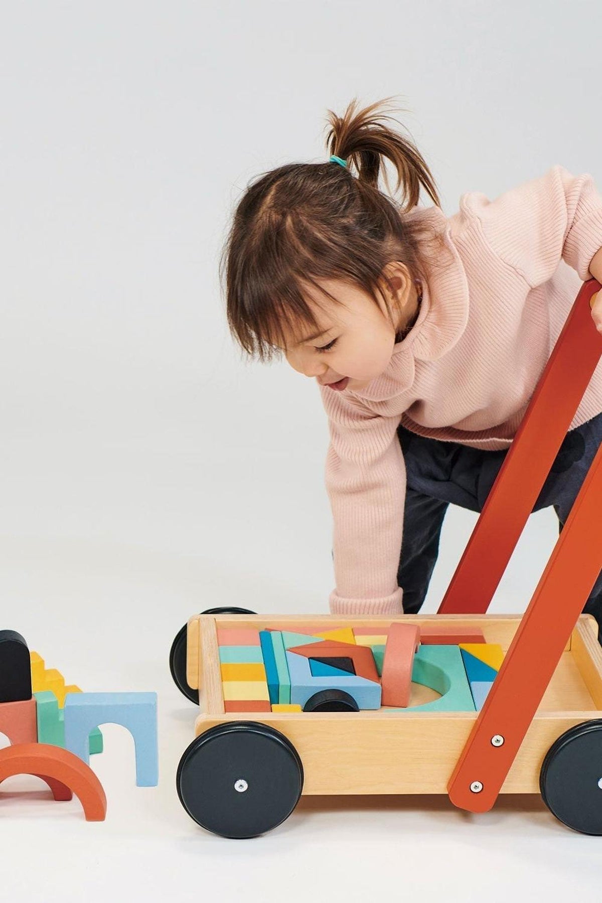 Bambino Block Trolley | Mentari Wooden Toys