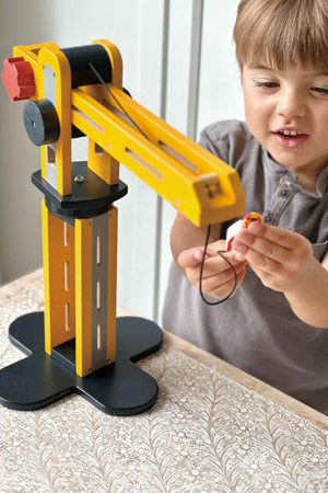 Big Yellow Crane | Mentari Wooden Toys