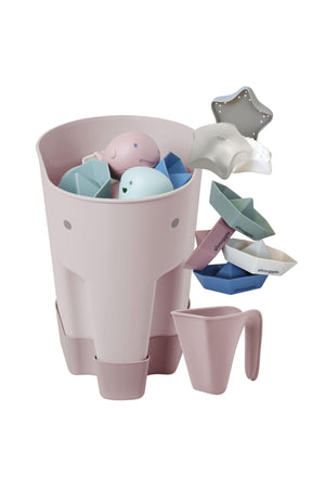 Shnuggle Bath Accessories Bundle - Ellie Scoop, Washy Jug, Boats & Wishy Toy - 4-Piece Set