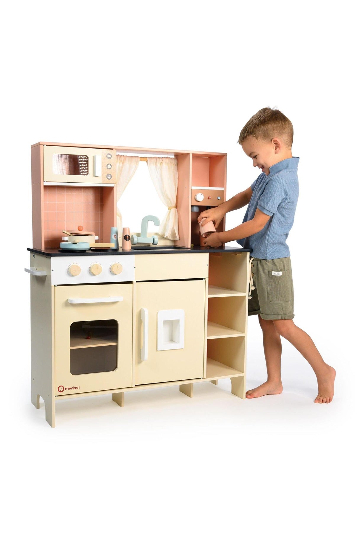 Cream Play Kitchen | Mentari Wooden Toys