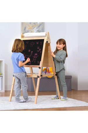 Foldable Kids Easel – 3 Adjustable Heights, Art Station for Drawing & Painting