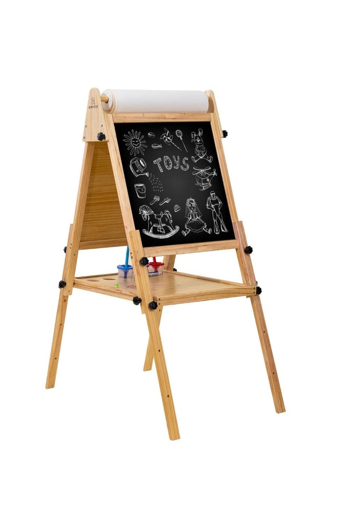 Foldable Kids Easel – 3 Adjustable Heights, Art Station for Drawing & Painting