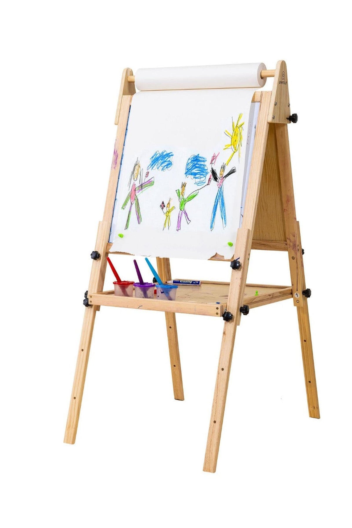 Foldable Kids Easel – 3 Adjustable Heights, Art Station for Drawing & Painting
