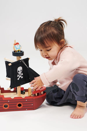 Fishbones Pirate Ship | Mentari Wooden Toys
