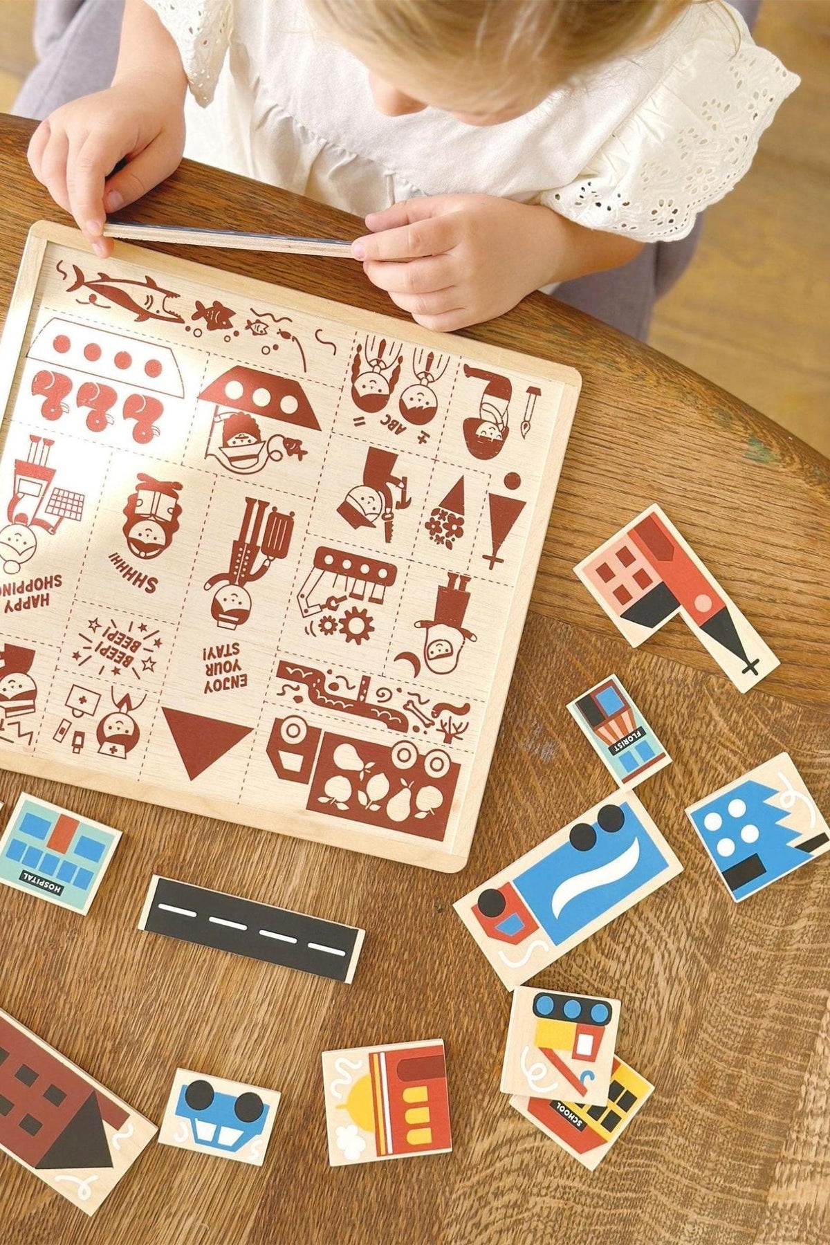 Games Bundle| Memory Game | Fishing Game | Town Puzzle | Mentari Wooden Toys